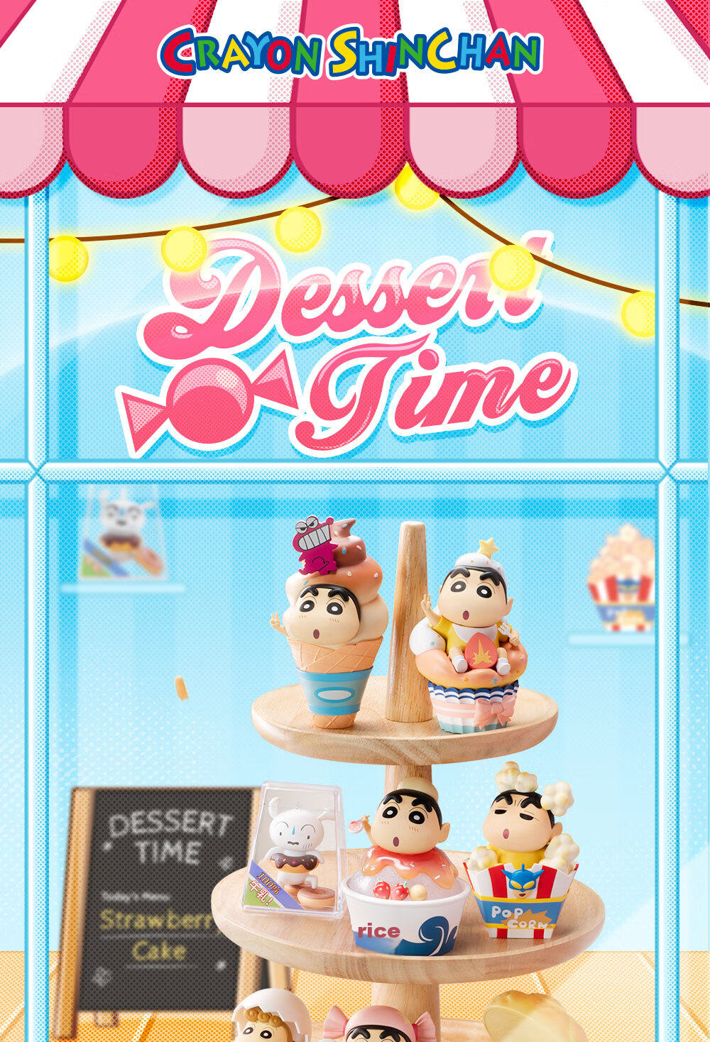 Набор фигурок 52TOYS "Crayon Shin-Chan Heart Dot Time", слепая коробка, 8 шт.