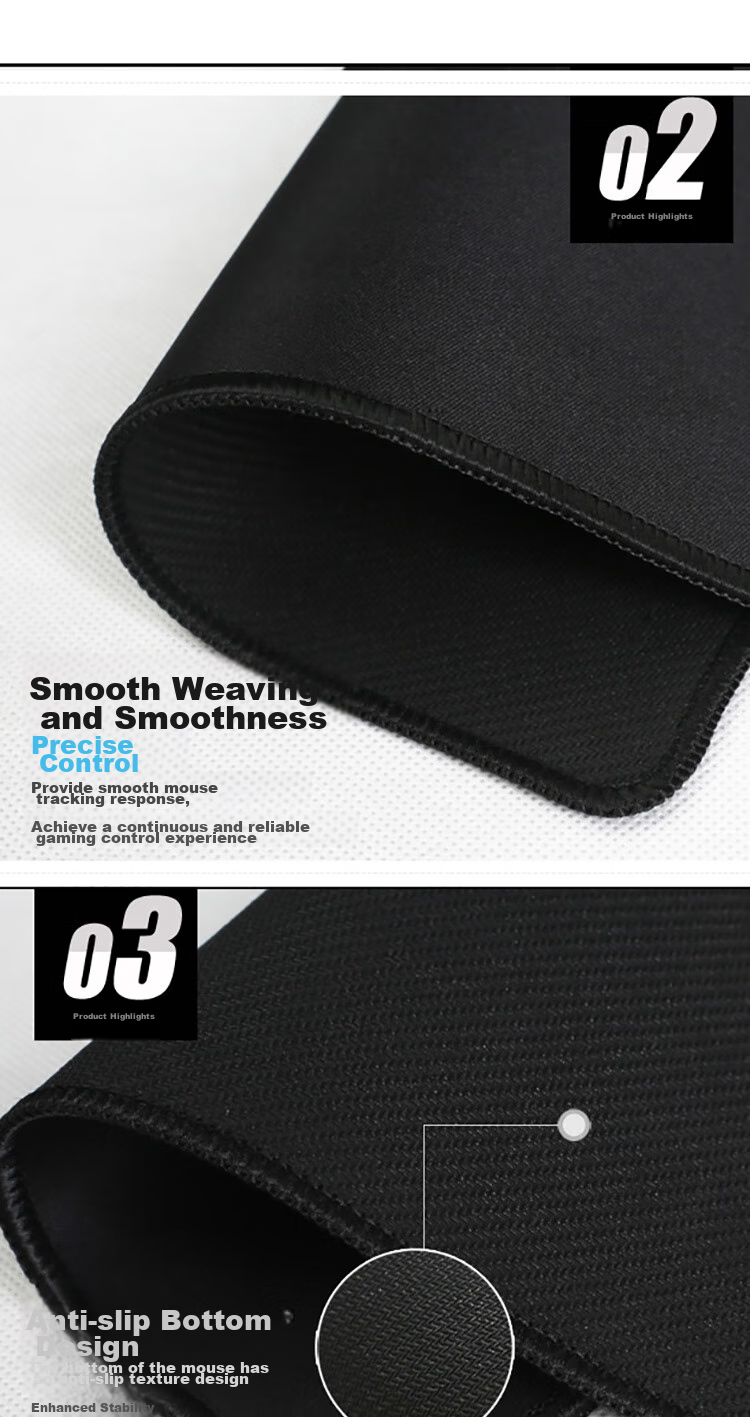 Коврик для мыши Lingshe P01, 26x21 см, черный, 10 шт. в упаковке