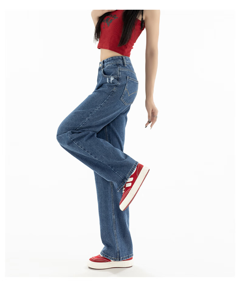 Женские джинсы Jeanswest, винтажный стиль, осень 2025, широкие штанины, высокая талия, L