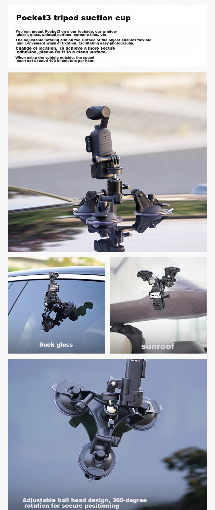 MAXCAM, портативный селфи-штатив для DJI Osmo Pocket 3, настольная подставка для видеоблогов, аксессуар