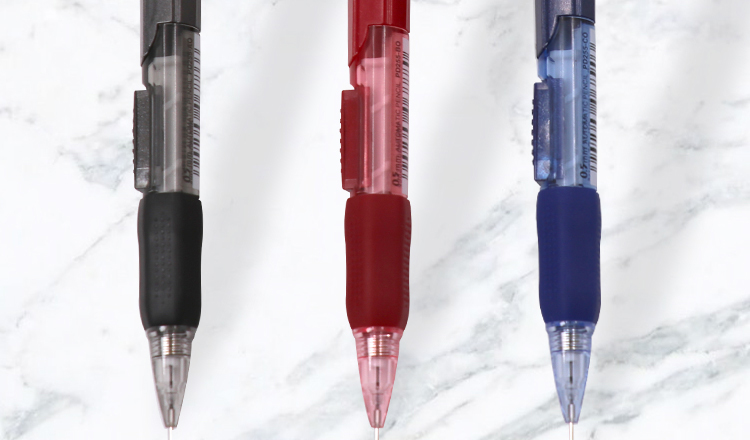 Механический карандаш Pentel PD255, 0.5 мм, черный, для студентов, с ластиком