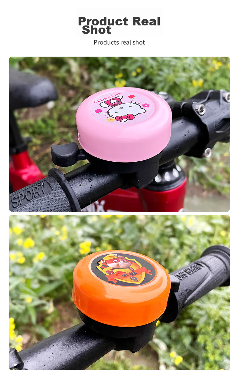 Детский велосипедный звонок BIKEBROS, мультяшный велосипедный рожок для горного велосипеда, аксессуары для детских велосипедов, красный пони