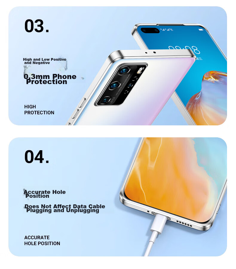 Защитный чехол NEYAA для Huawei P40 Pro, прозрачный, противоударный, ультратонкий, с воздушными подушками, модный, простой, мягкий, с гальваническим покрытием
