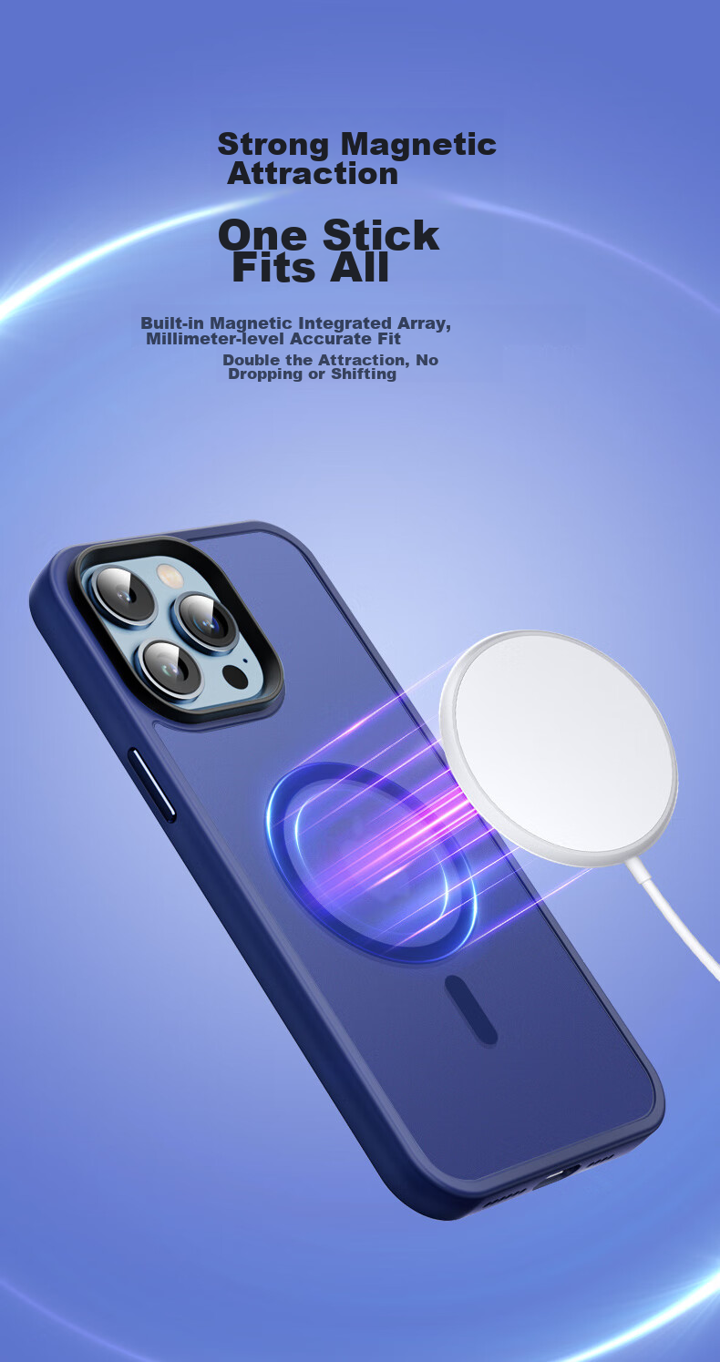 Магнитный чехол Pisen для iPhone 14 Pro, совместимый с MagSafe, ультратонкий, приятный на ощупь, матовый чехол с магнитом, черный