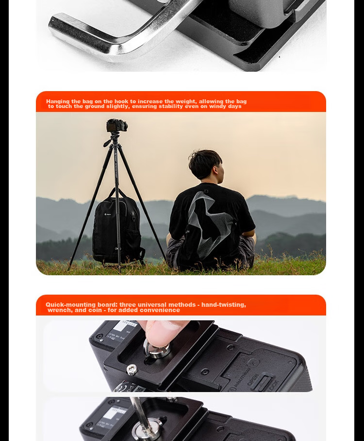 Штатив Fotopro Air 3 Lite VIDEO с гидравлической головкой из углеродного волокна для фото- и видеосъемки, оригинальный карбоновый серый