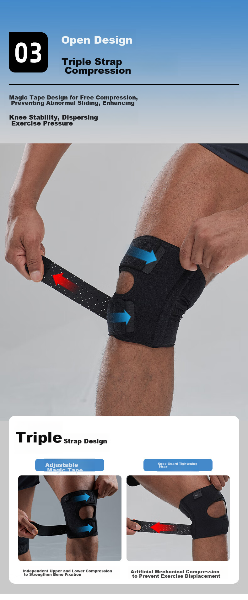 Наколенники MIZUNO для спорта, защиты мениска, при травмах, для походов, бадминтона, бега, защиты надколенника, размер S, 1 шт.