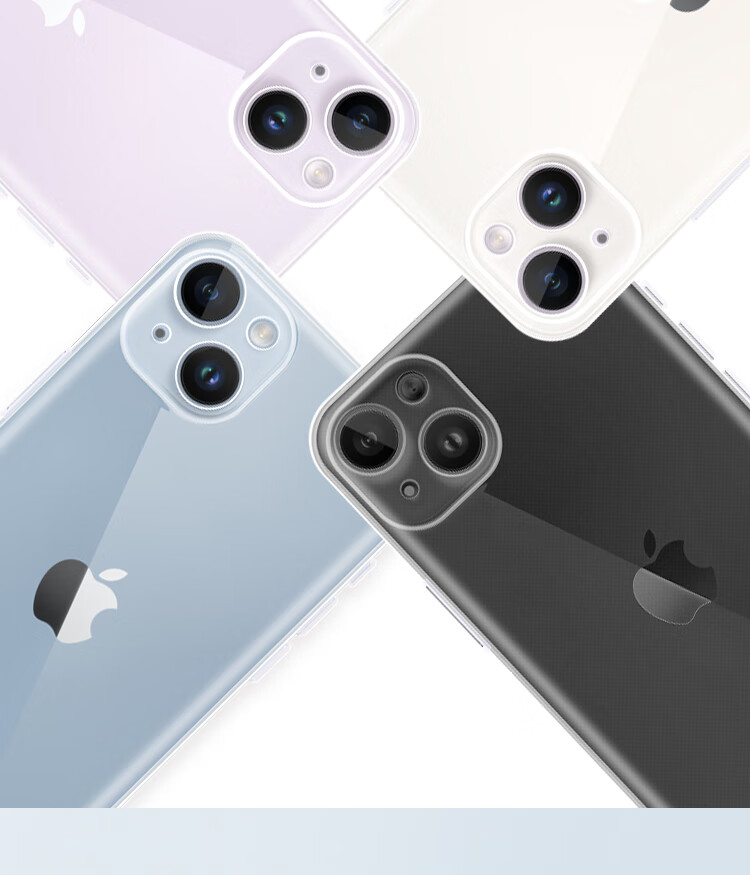 Чехол Snowkids для iPhone 14 Plus, противоударный, ультратонкий, прозрачный, с защитой камеры
