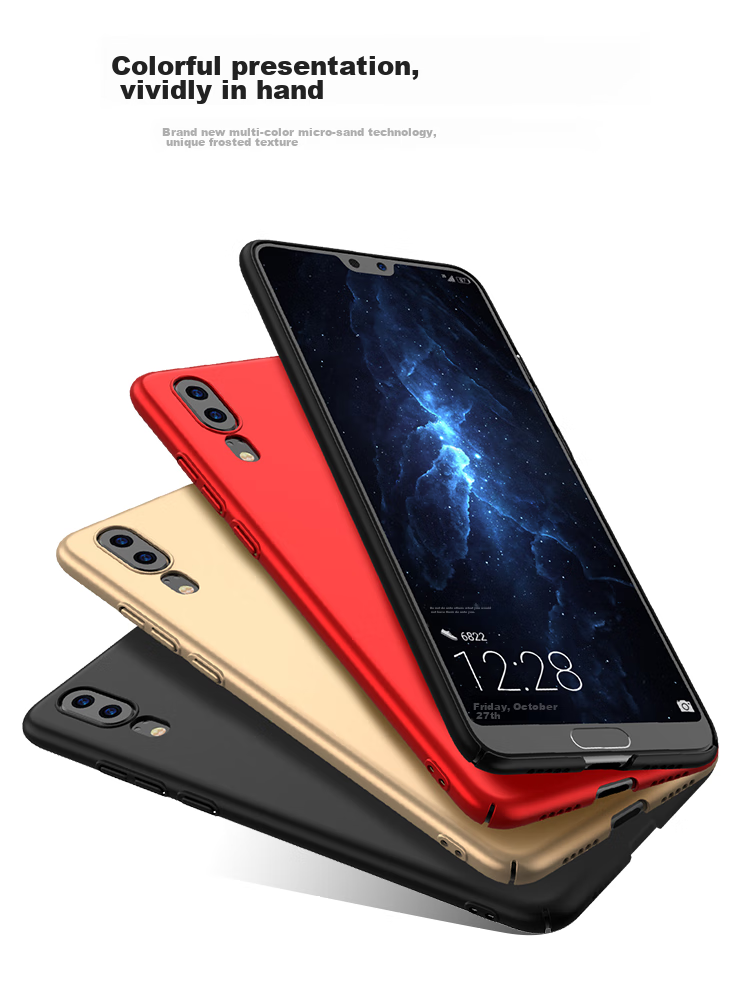 Чехол BIAZE для Huawei P20, защитный, полный охват, противоударный, ультратонкий, с рассеиванием тепла, матовый, защита от отпечатков пальцев, ощущение голого телефона, жесткий корпус для мужчин и женщин JK335-Черный