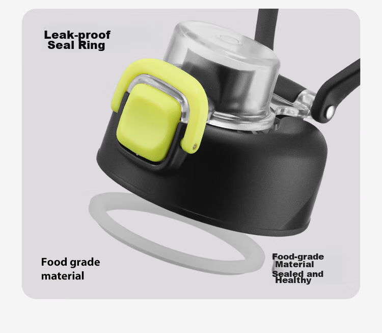 Бутылка для воды COOKER KING, спортивная, большая, пластиковая, черная, 1600 мл