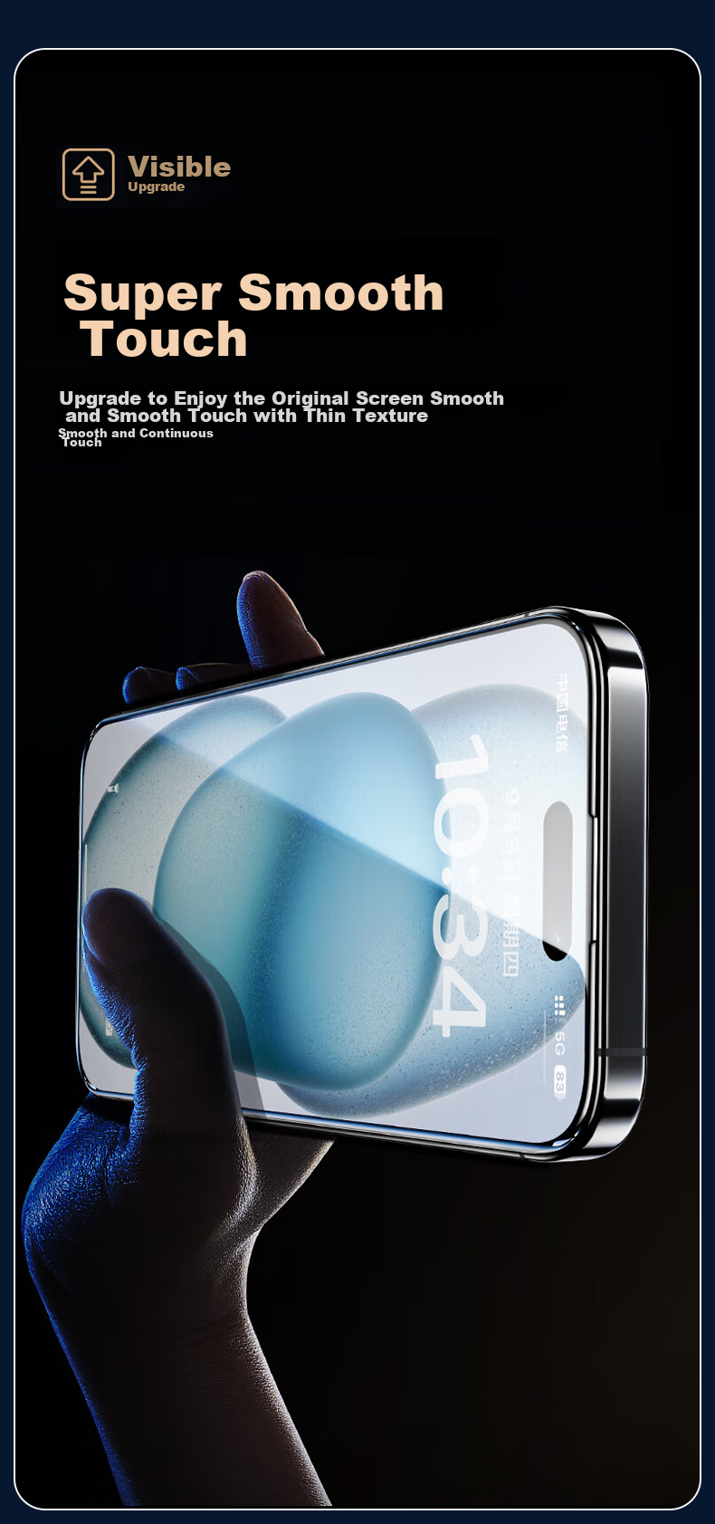 Защитное стекло для экрана KOOLIFE для Apple iPhone 15 Pro Max, ультратонкое, полное покрытие экрана, HD Clear Anti-Drop