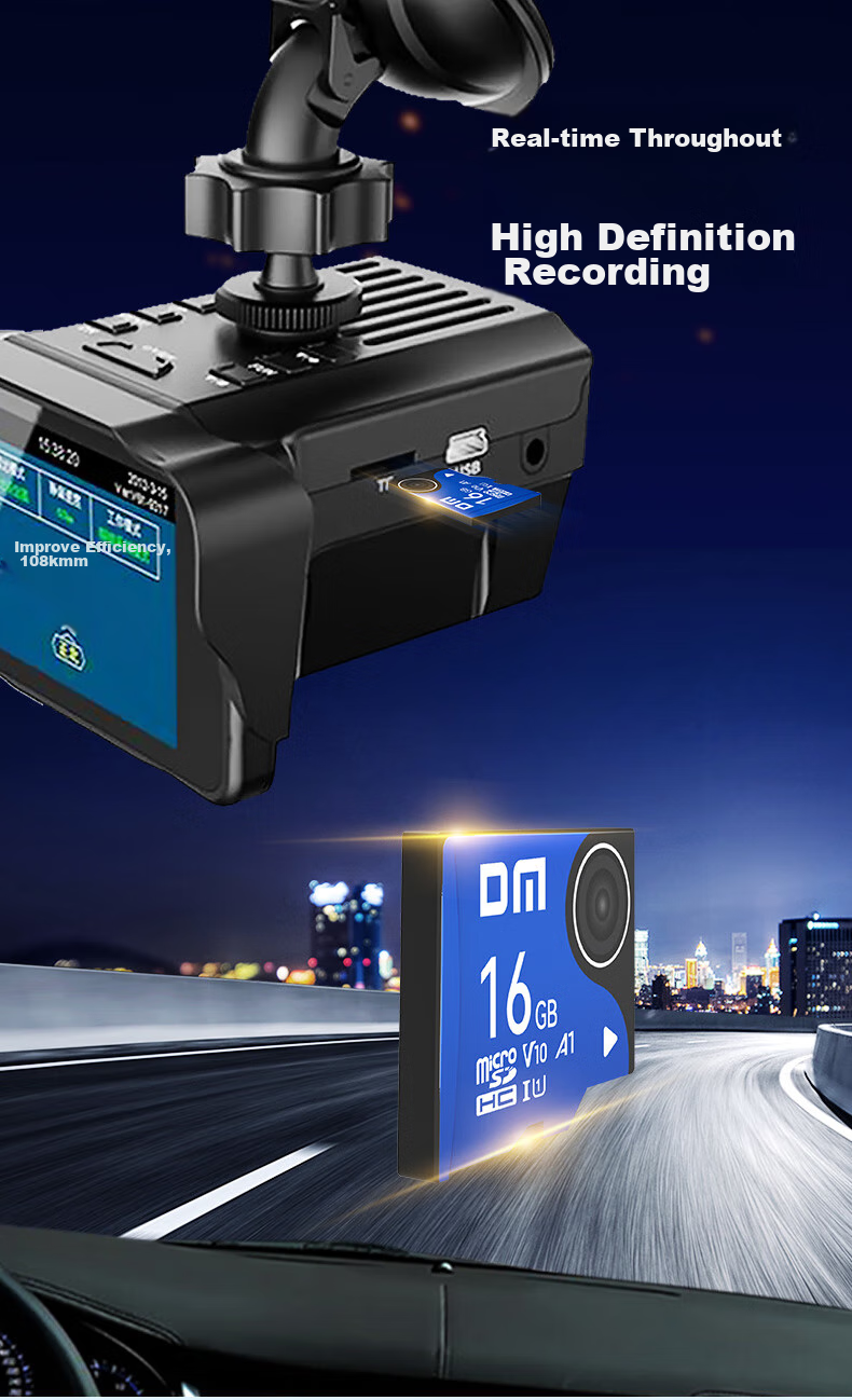 Карта памяти DM Daimai 16GB TF (MicroSD) Синяя C10, для видеорегистратора, камеры наблюдения, совместима с Xiaomi 360 Lingdu Didingpai