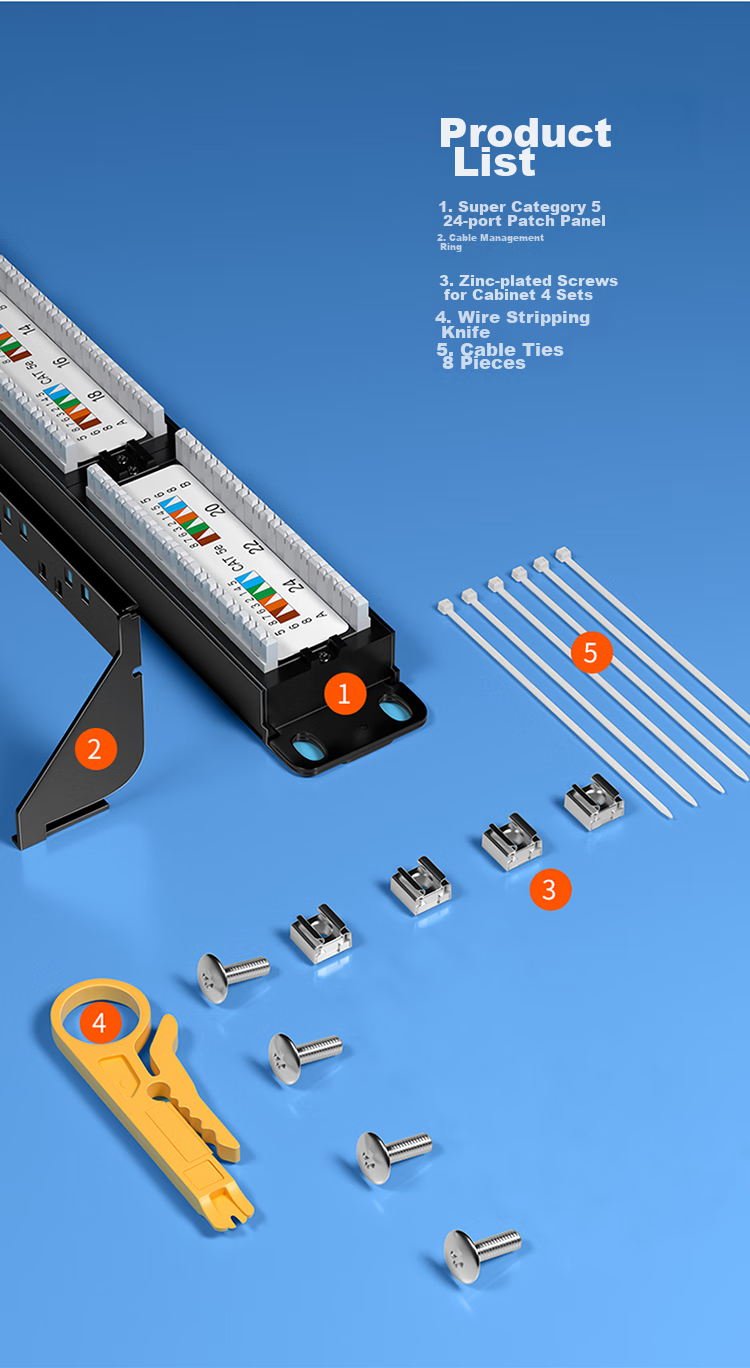 Патч-панель SAMZHE Cat5e на 24 порта