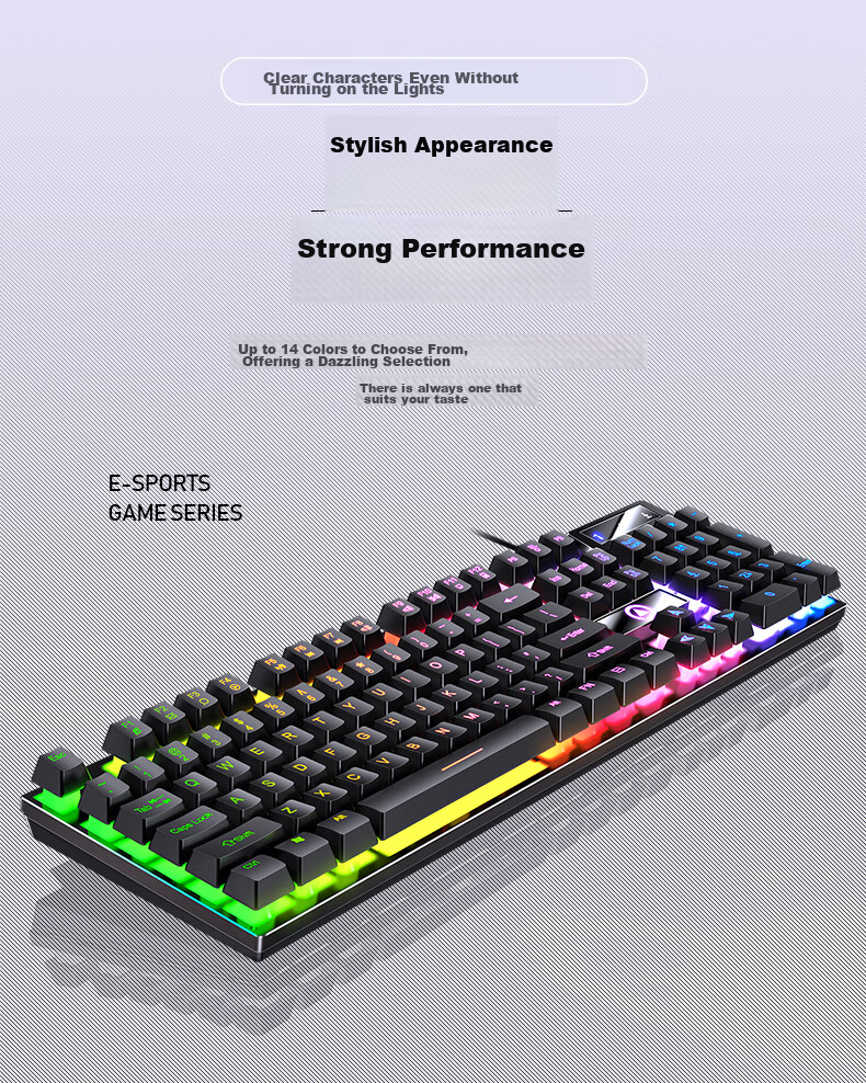 Клавиатура YINDIAO K500, механическая, игровая, с подсветкой, полноразмерная, проводная, черная