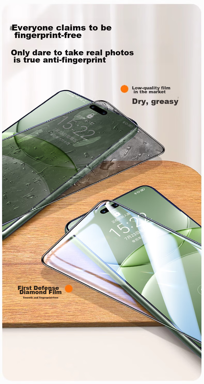 Защитное стекло DIVI для Huawei Nova 13 Pro / Nova 14 Pro, полное покрытие экрана, HD Clear, антиотпечатки, 2 шт.