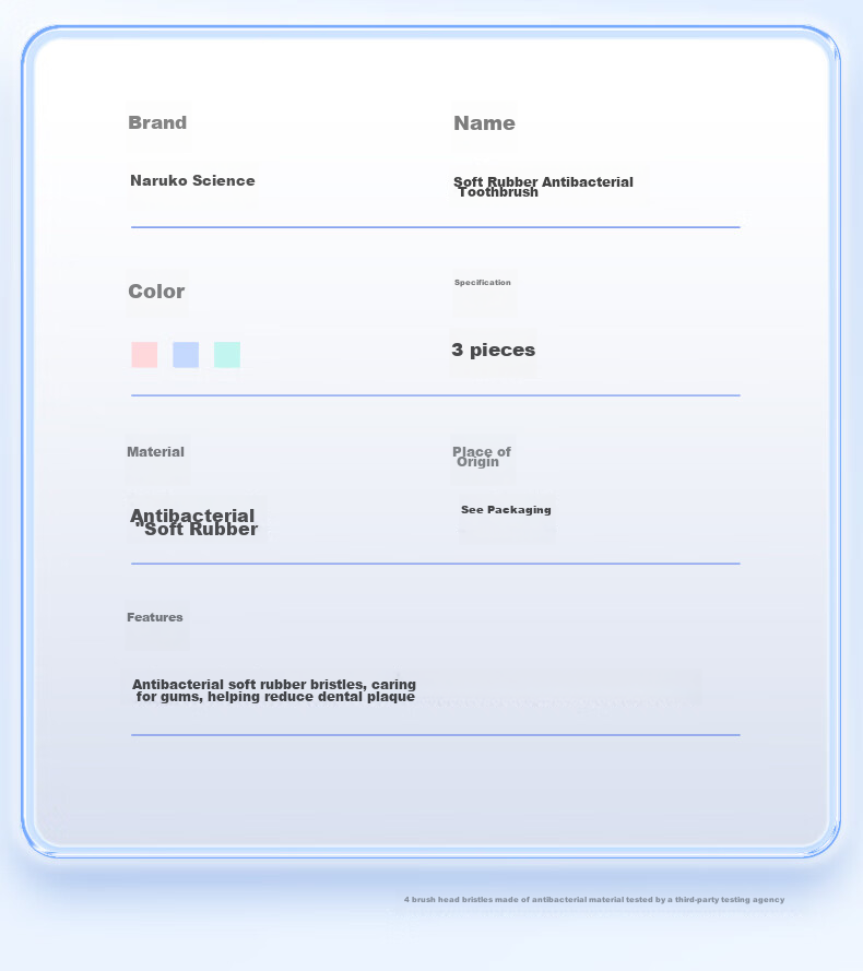Зубная щетка Namei Nano Soft Bristle, для взрослых, 12 шт.