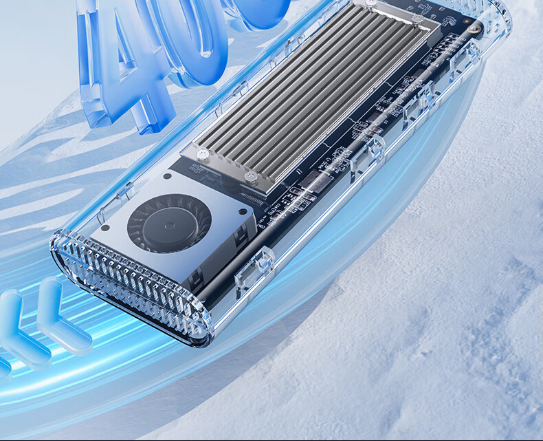 ORICO USB4 внешний корпус для SSD M.2 NVMe 40 Гбит/с, совместимый с Thunderbolt 4/3, алюминиевый сплав, серебристый