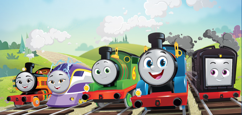 Конструктор Thomas & Friends "Карл и Сэнди перевозят друзей", трек-сет HDY58
