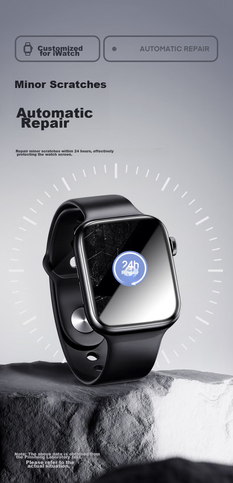 Защитная пленка PISEN для Apple Watch Series 11/10 46 мм, гидрогелевая, противоударная, 2 шт.