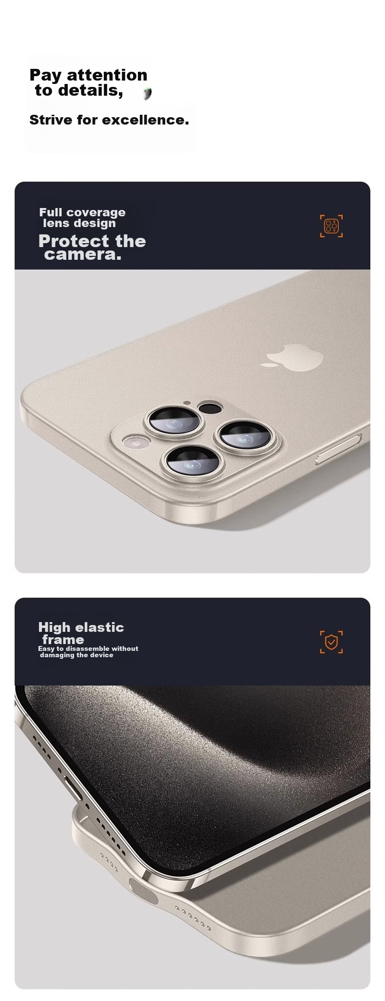 Чехол для Apple iPhone 16 Pro Max DIVI, противоударный, ультратонкий, полупрозрачный, серый