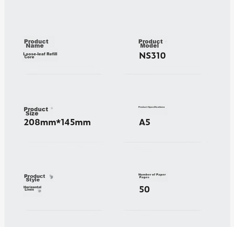Блокнот NUSIGN NS310, A5, 50 листов, горизонтальная линия, 20 отверстий