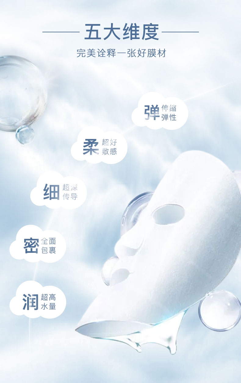 贝润 颐莲面膜 玻尿酸面膜保湿修护拯救熬夜危机 立体修护面膜*15片
