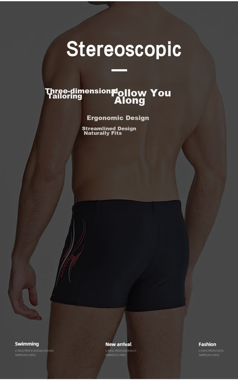 Комплект мужской одежды для плавания Li-Ning: плавки, очки, шапочка, сумка. Синий, XXXL.