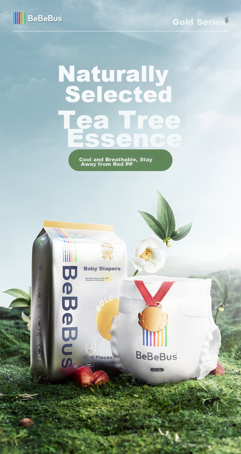 Подгузники Bebebus Gold Label, ультратонкие и дышащие, для сна новорожденных на всю ночь, размер XL, 28 шт.