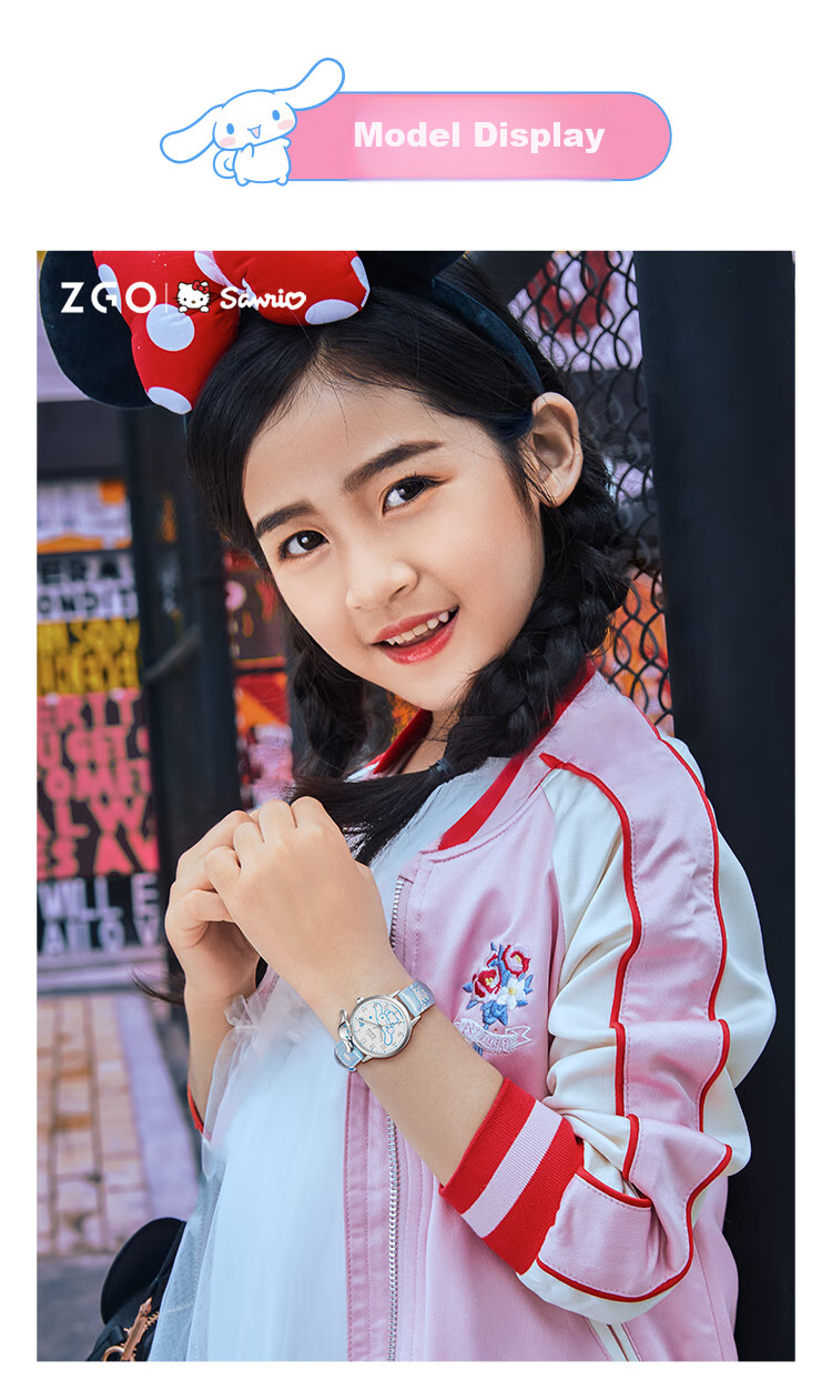 Детские часы ZGO X Sanrio, водонепроницаемые кварцевые часы для девочек, синие, 273