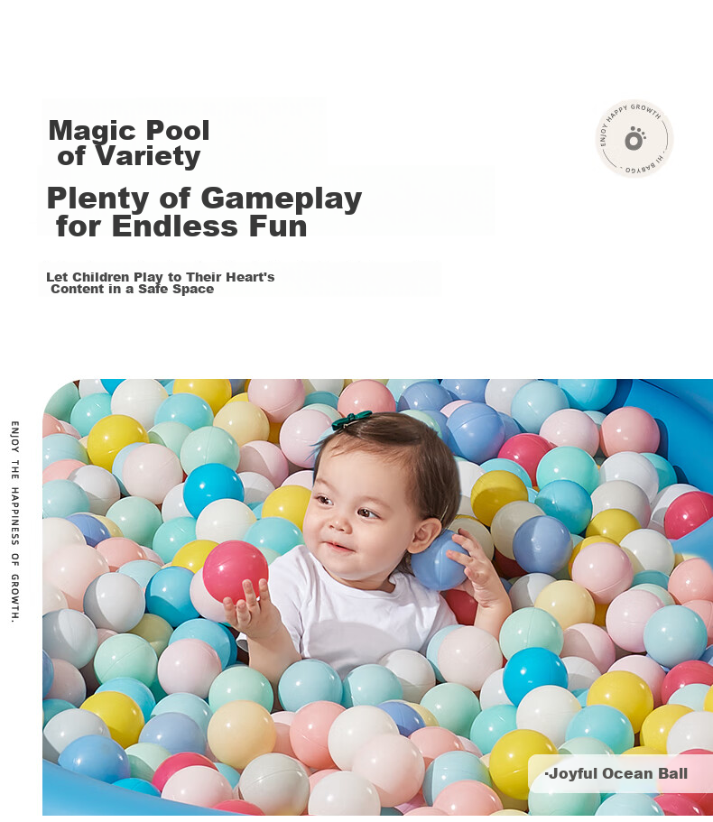 Детский игровой мяч BG-BABYGO "Ocean Ball" 7 см, 100 шт., цвет "Ice Cream Color"