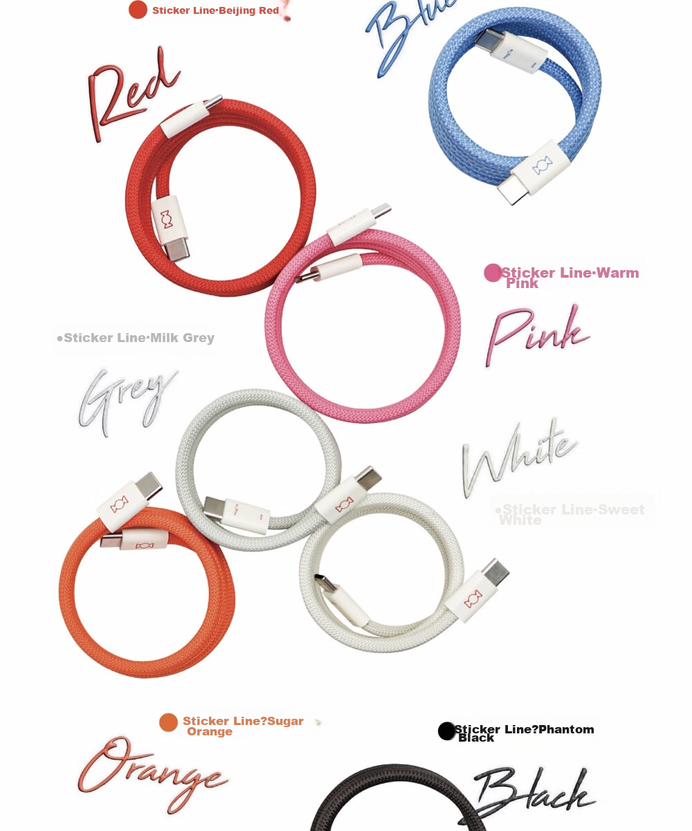 Кабель CANDYSIGN MagTie Magnetic Charge, Type-C на Lightning, MFi Certified, 1 метр, сладкий белый