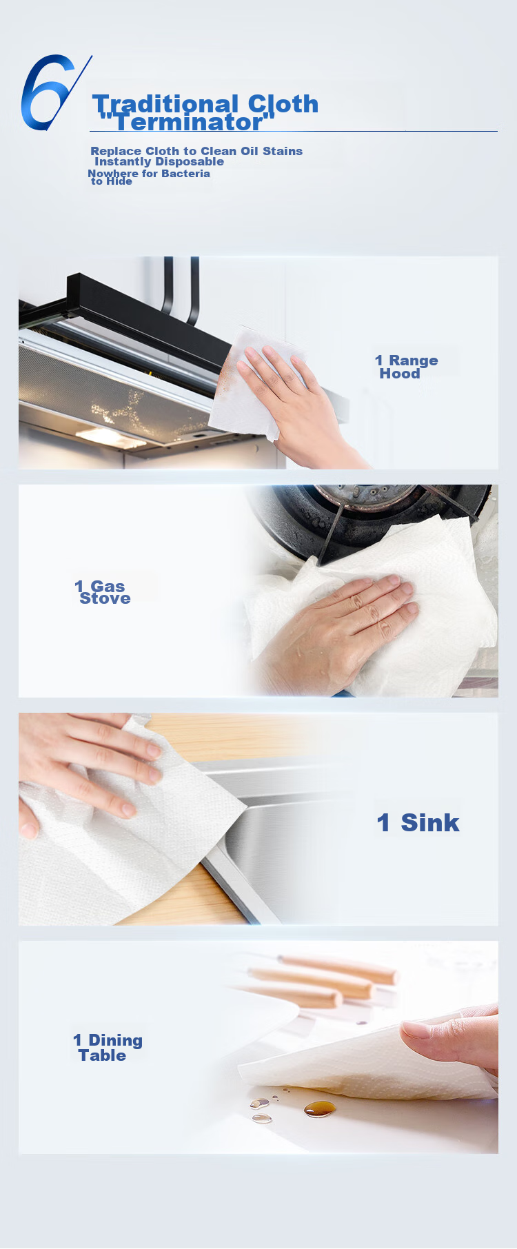 Кухонные полотенца APP Kitchen Paper Towels, 2-слойные, 200 листов в упаковке, пищевые, одноразовые чистящие салфетки, удобный дизайн с подвешиванием