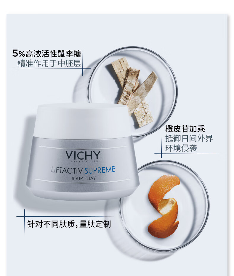 薇姿（VICHY）活性塑颜致臻修护日霜 50ml（面部补水润肤紧致光泽护肤品） 