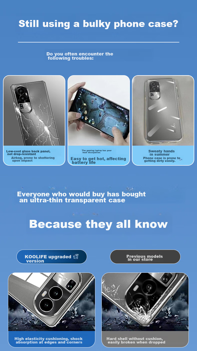 Прозрачный чехол для OPPO Reno10 Pro+