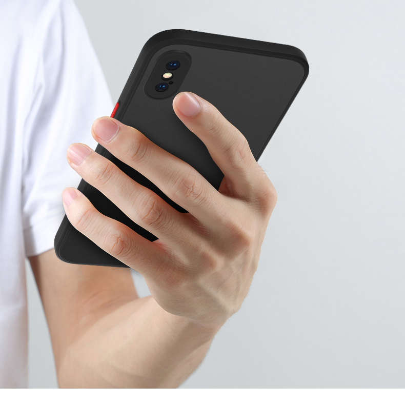 Чехол Baozou для iPhone X/XS, защита камеры, противоударный, силиконовый, черный