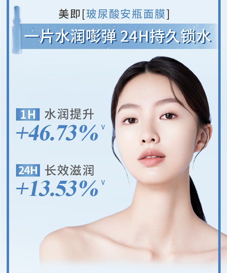 美即安瓶面膜20片 玻尿酸补水保湿 欧莱雅集团 情人节新年礼物送女友