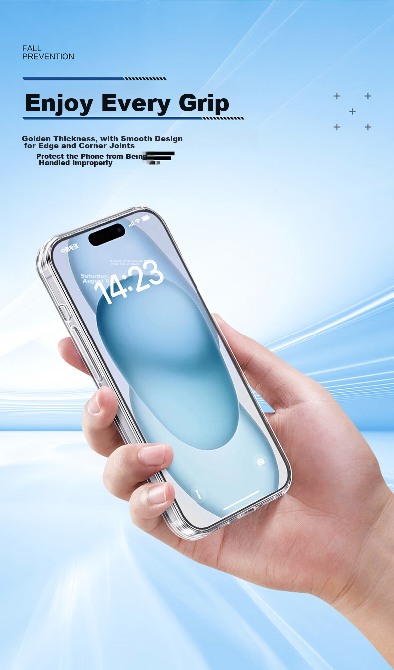 Чехол PISEN для iPhone 15 Pro Max, прозрачный, противоударный, ультратонкий, пылезащитный, антистатический, артикул 100066399699