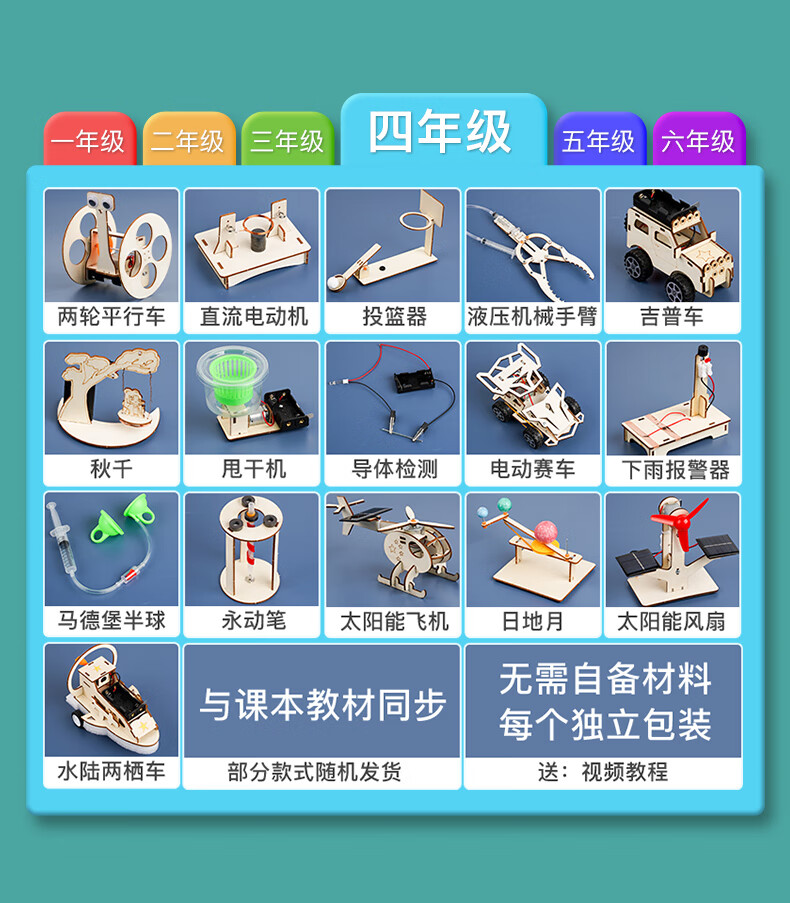 Toylezhi科学实验套装男孩女孩玩具幼儿园大班5岁STEAM手工生日礼物