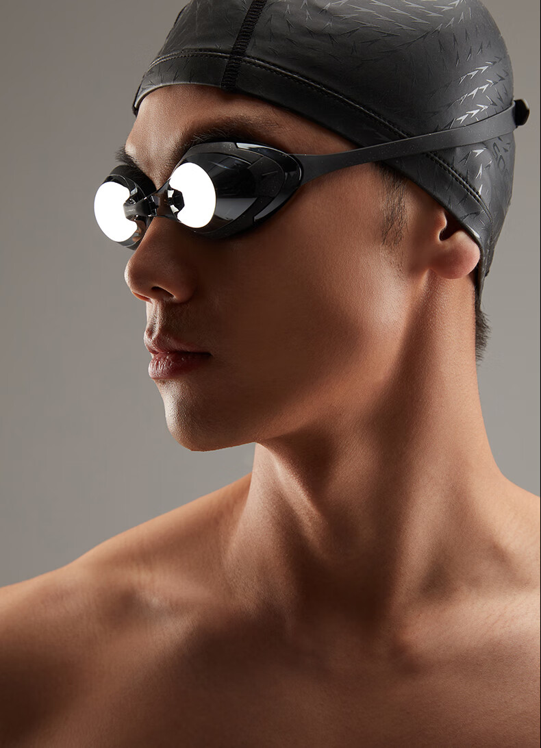 Очки для плавания Speedo Cyclone3, черные/серебристые, с антифог покрытием