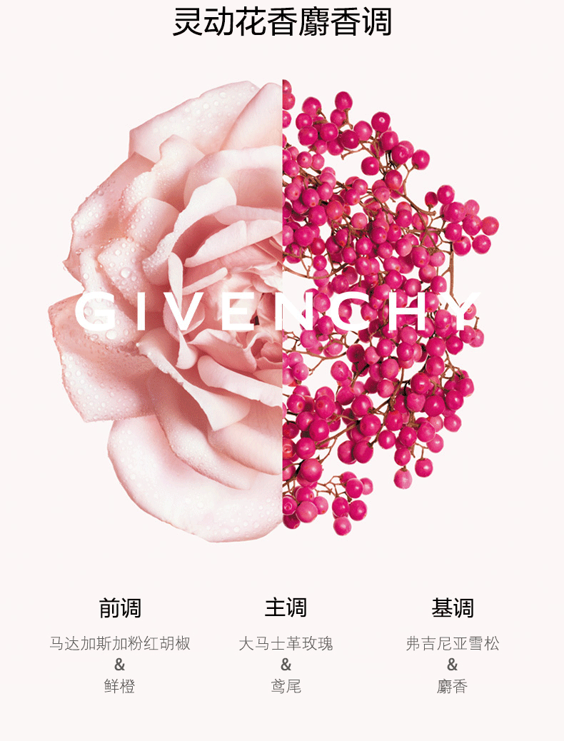 纪梵希（Givenchy）【直播专享】倾城清新淡香水礼盒35ml 花香麝香调 生日礼物女