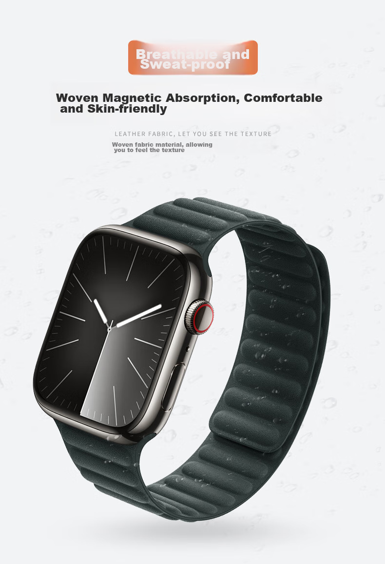 Ремешок BHO для Apple Watch S11/S10/SE3, IWatch S9/8/7/6/5/Ultra3/2/1, магнитный, тканевый