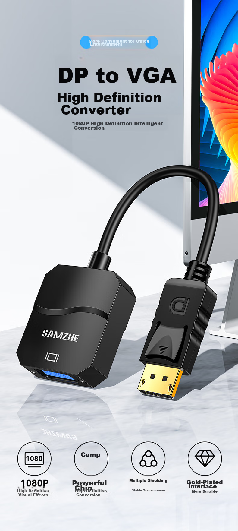 Переходник DisplayPort на VGA