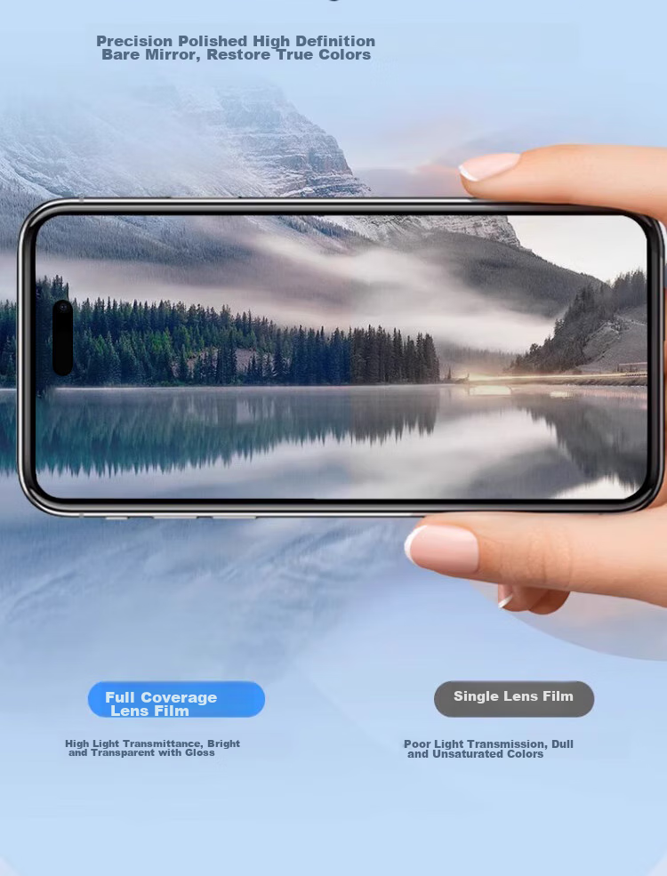 Защитное стекло для камеры ESCAPE для iPhone 15/15 Plus, высокая четкость, защита от падения, износостойкое, закаленное стекло, полное покрытие