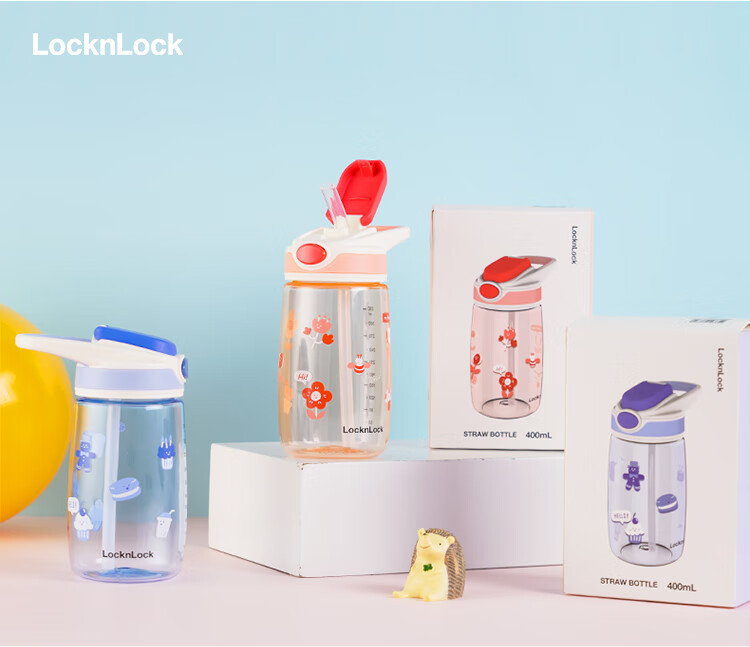 Детская поильная бутылка LOCK&LOCK, 400 мл, красная