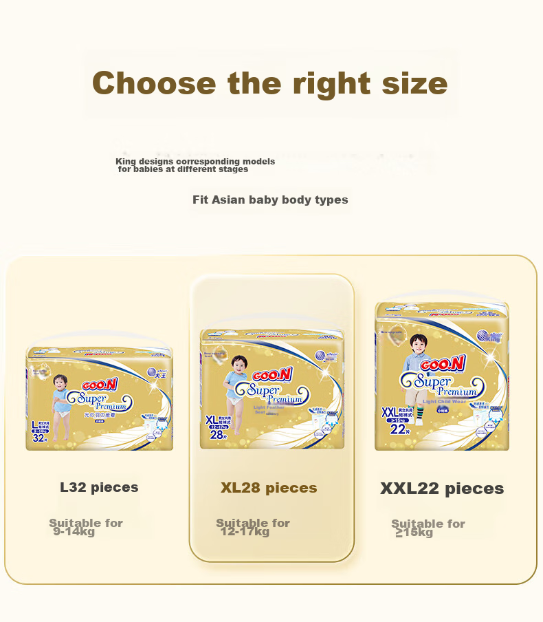 GOO.N Guangzhiyu Series Pull-Up Diapers XL30 Pieces (12-17kg), ультратонкие и дышащие