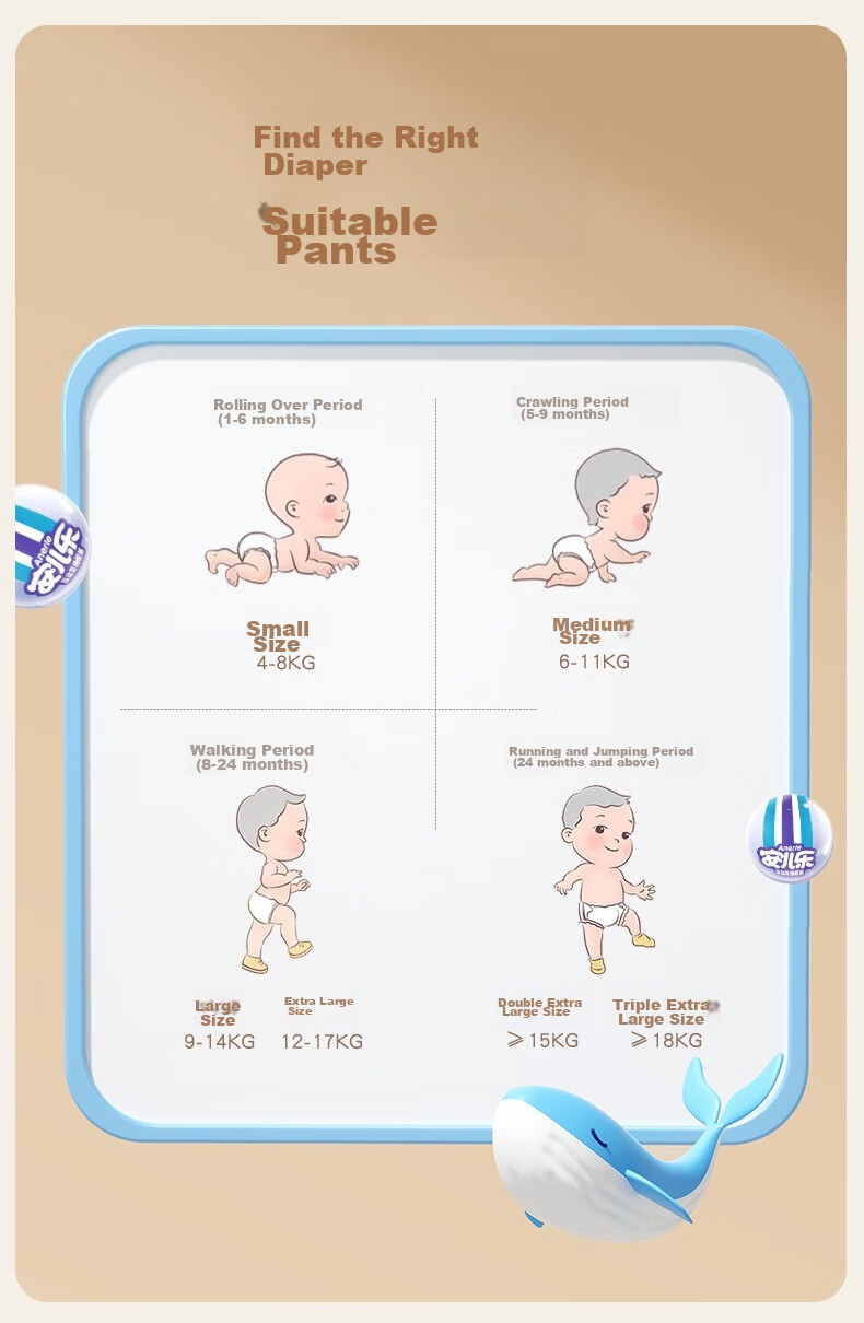Подгузники Anerle Magic Absorbent Diapers XXL, 38 шт. (для детей от 15 кг), дышащие, с высокой степенью впитывания, одноразовые подгузники для ночного использования