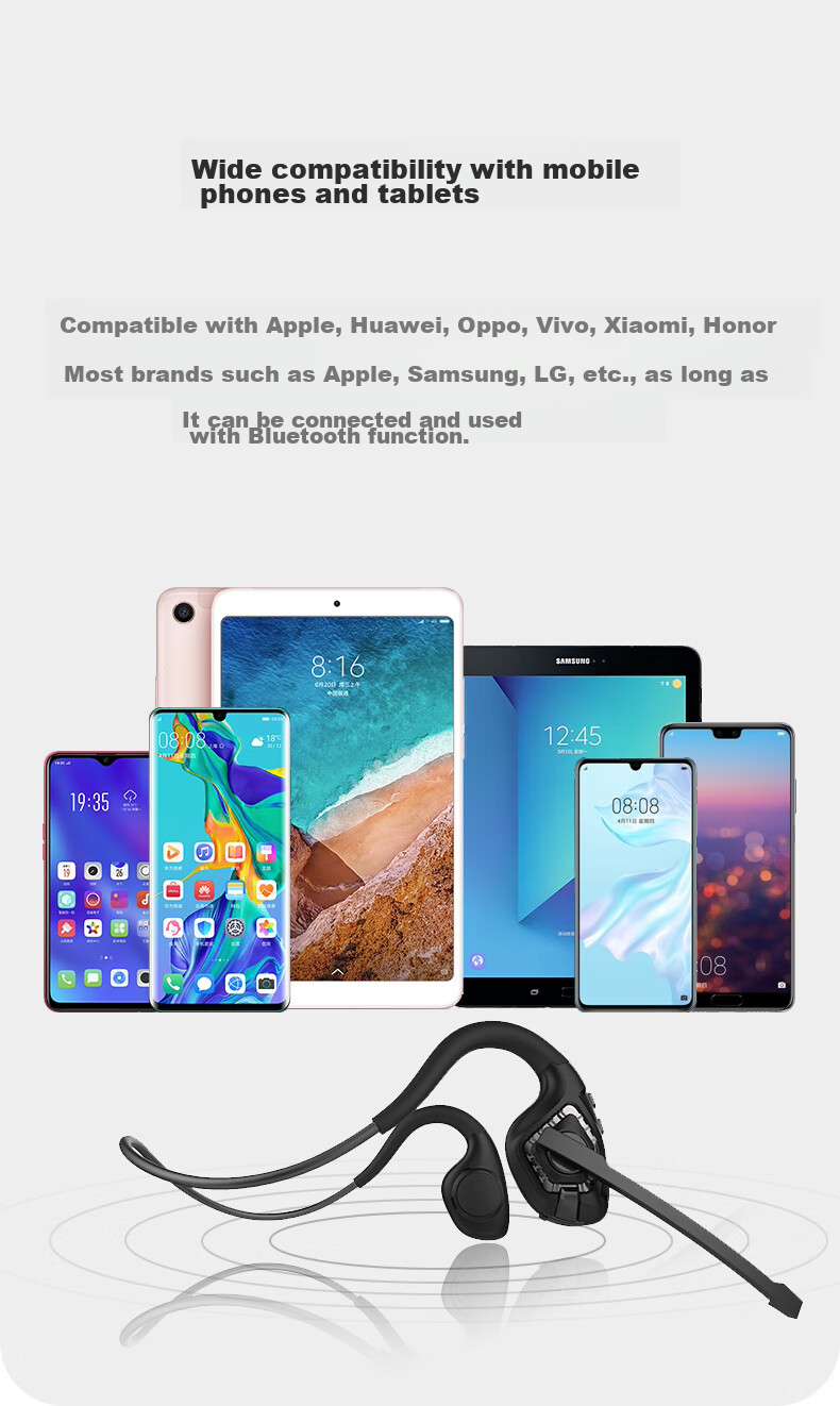 Беспроводные наушники Masentek G2 с микрофоном, Bluetooth 5.2, открытого типа, для звонков и спорта