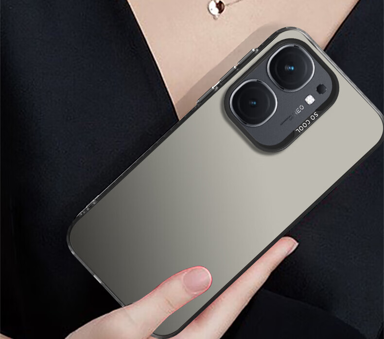 Противоударный чехол Baozou для VIVO IQOONeo9/9pro, силиконовый край, матовый, серый