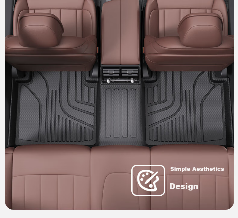 Автомобильные коврики CHELIYOU TPE для Volkswagen Magotan B8 (2017-2025), комплект из 5 предметов, черный/бежевый