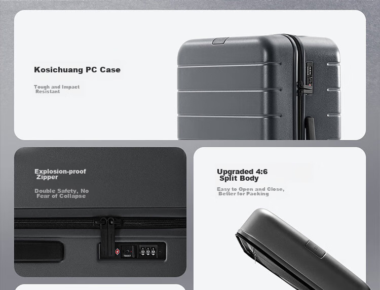 Чемодан Xiaomi Mijia Luggage, 20-дюймовый ручная кладь, поликарбонатный, с кодовым замком, бежевый