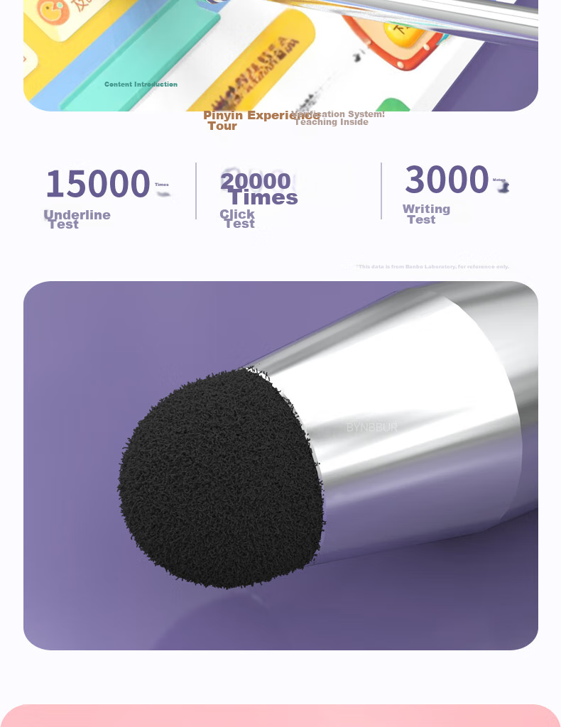 Стилус LinkStone для детских обучающих машин, совместим с Seewo W3, iPad, Xiaodu Youxuepai, Bubugao S6, универсальный, чувствительный к касанию, выдвижной, алюминиевый сплав, фиолетовый